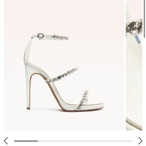 Alexandre Birman White Rhinestone Heels - NWT